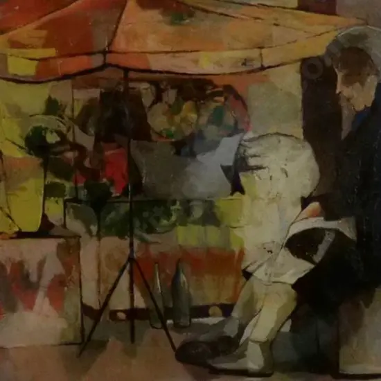 MacDIARMID, Douglas (1922-2020) - Woman at Market Stall