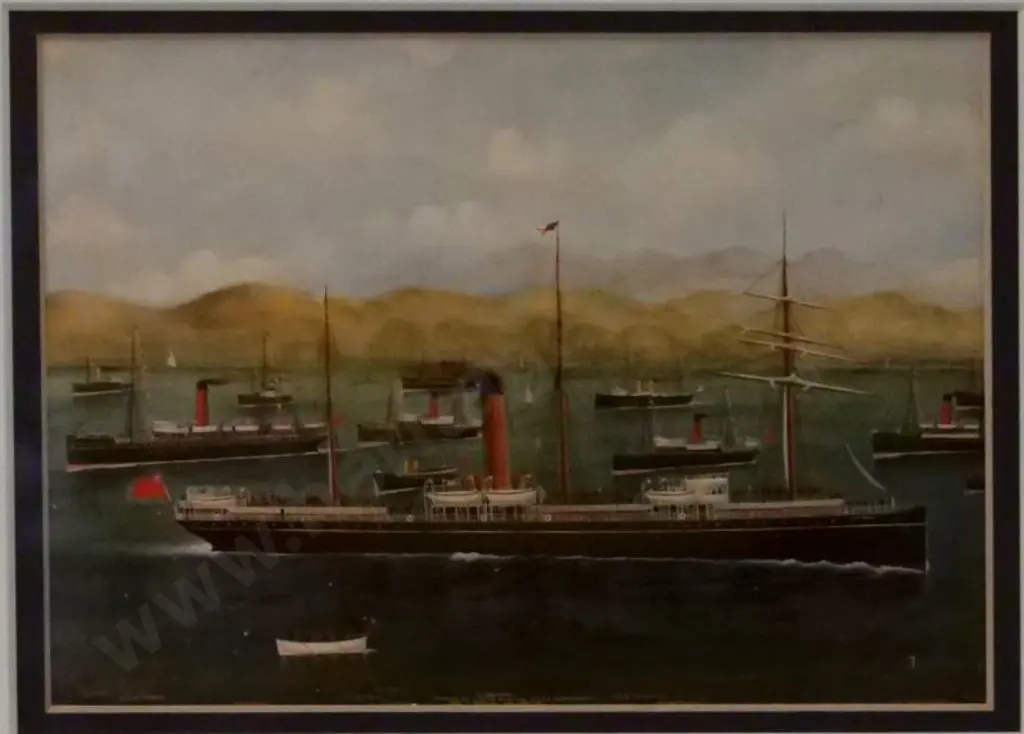 BARNES, Frank (1859-1941) - Leaving Wellington with the Second NZ Contingent, 1880 Image 1++