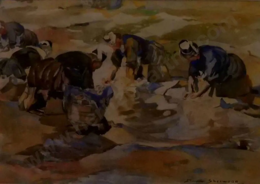 SHERWOOD, Maud (1880-1956) - Washer Women, Brittany Image 1++