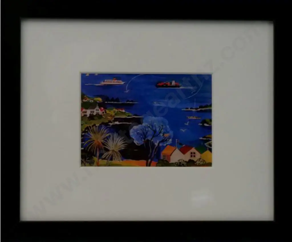 ROBERTS, Glenda (1939-2014) - Wellington Heads from Breaker Bay Image 1++