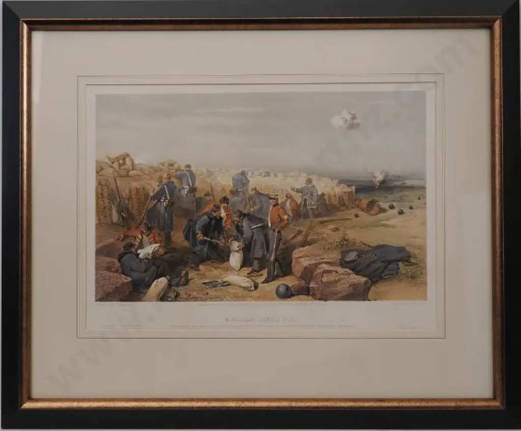 SIMPSON, William (1823-1899) - Russian Rifle Pit, Crimean War Image 1++