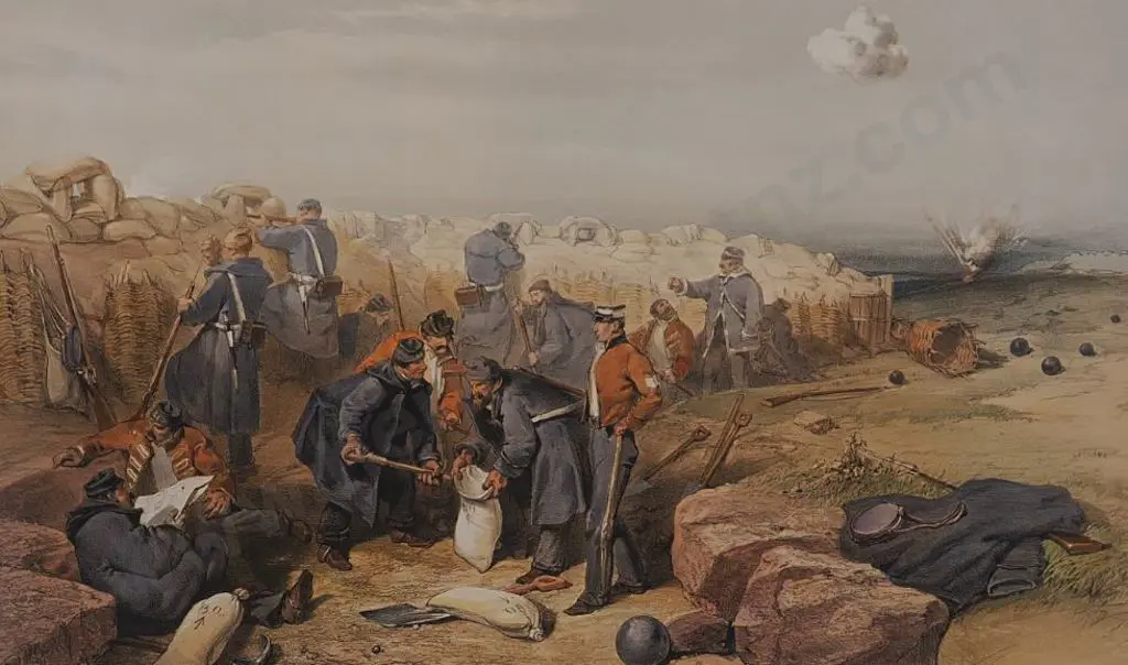 SIMPSON, William (1823-1899) - Russian Rifle Pit, Crimean War Image 1++