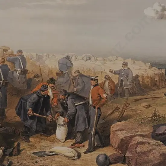 SIMPSON, William (1823-1899) - Russian Rifle Pit, Crimean War