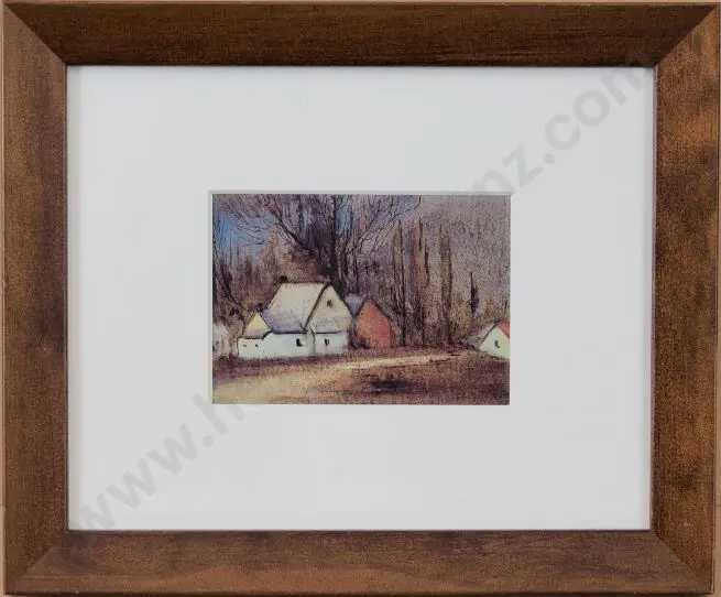 ARNDT, Mina (1885-1926) - Winter Landscape with Buildings Image 1++