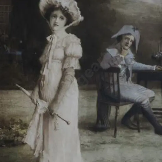 UNKNOWN Artist - Attraction - Edwardian Lady with Admirer