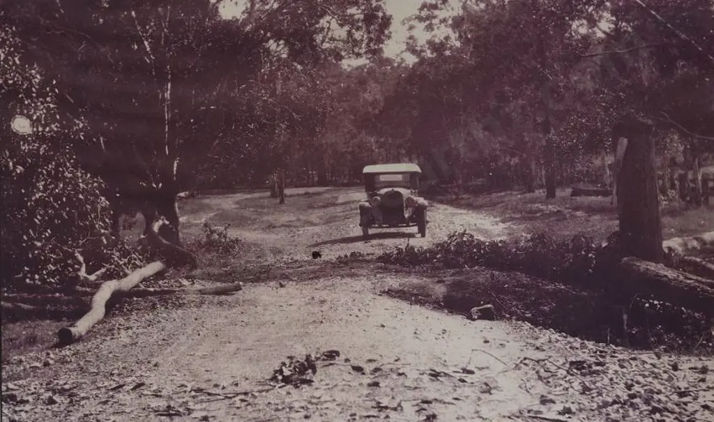 UNKNOWN photographer - Car on Road, Queensland 1925 Image 1++