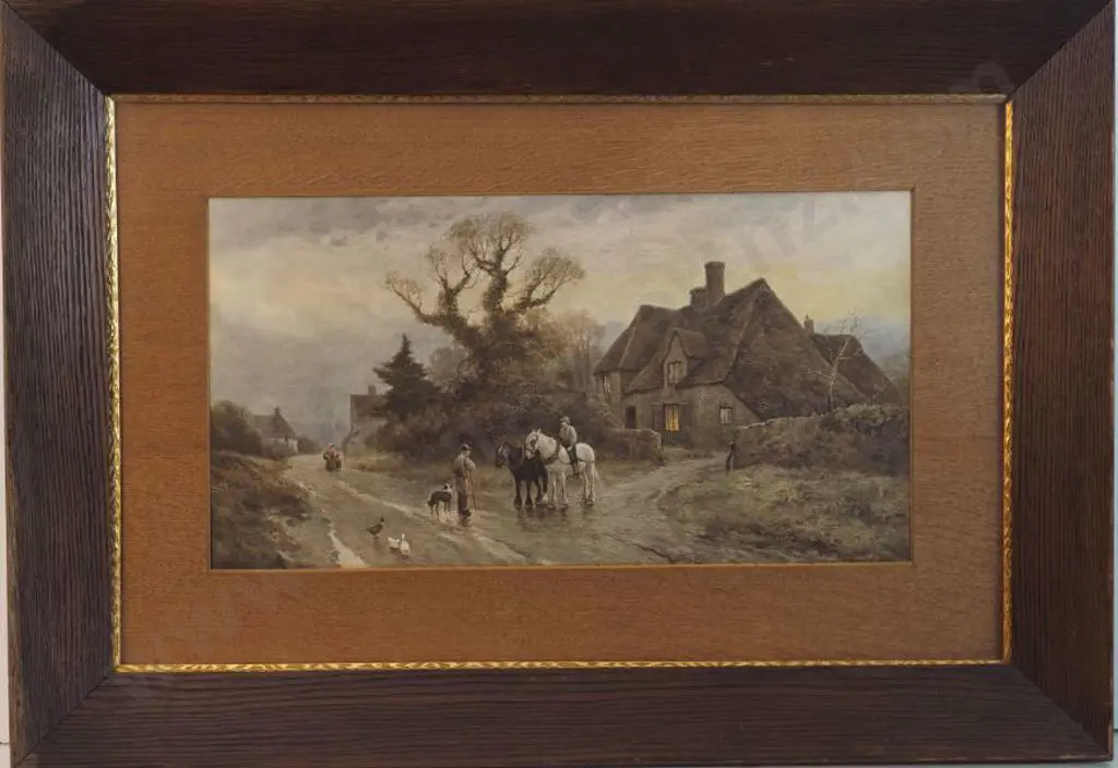 UNKNOWN artist - English Rustic Scene with Country Home Image 1++