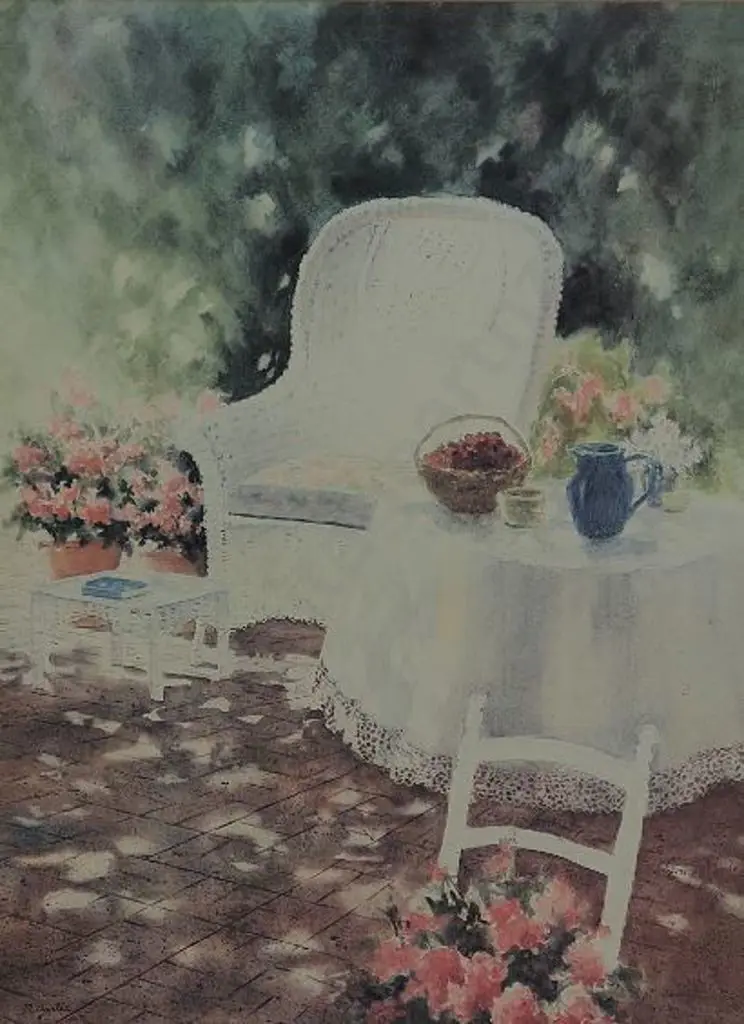 BANTER, N. - Wicker Chair and Flowers Image 1++