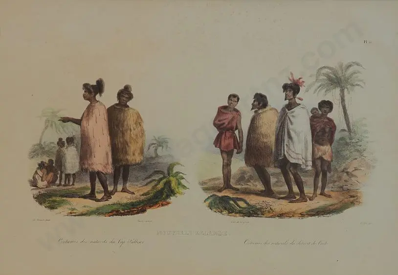 SAINSON, Louis de (1800-1874) - Nouvelle Zelande - Costumes des Naturels du Cap Palliser - Costumes des Naturels du Detroit de Cook Image 1++