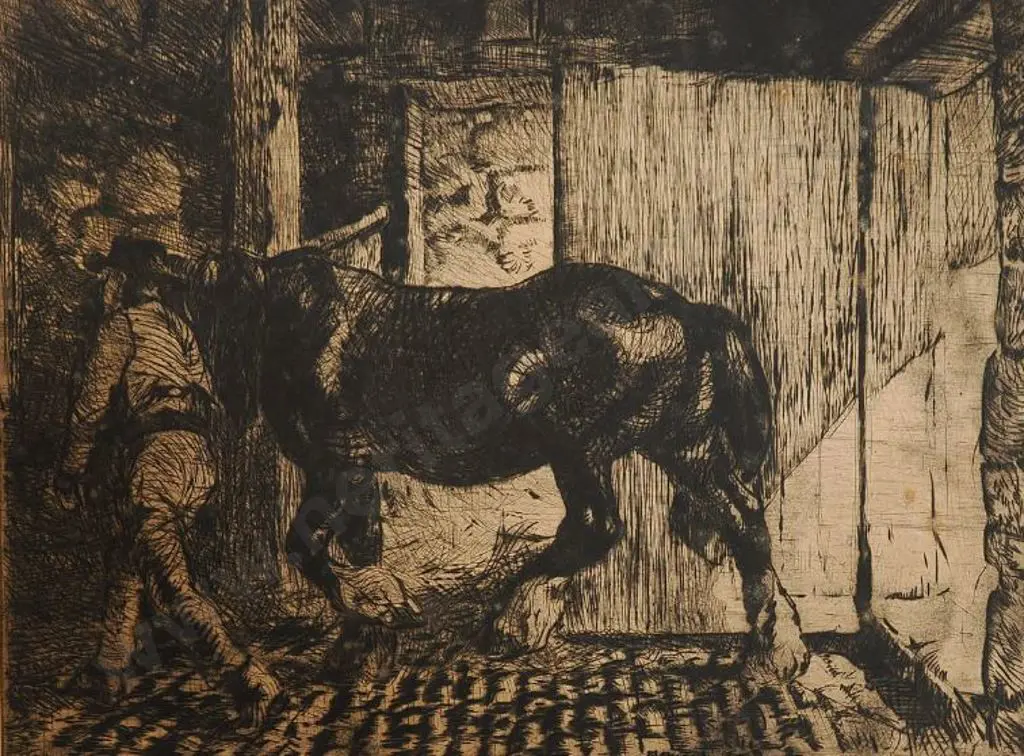 BLAMPIED, Edmund (1886-1966) - Returning to Stables Image 1++