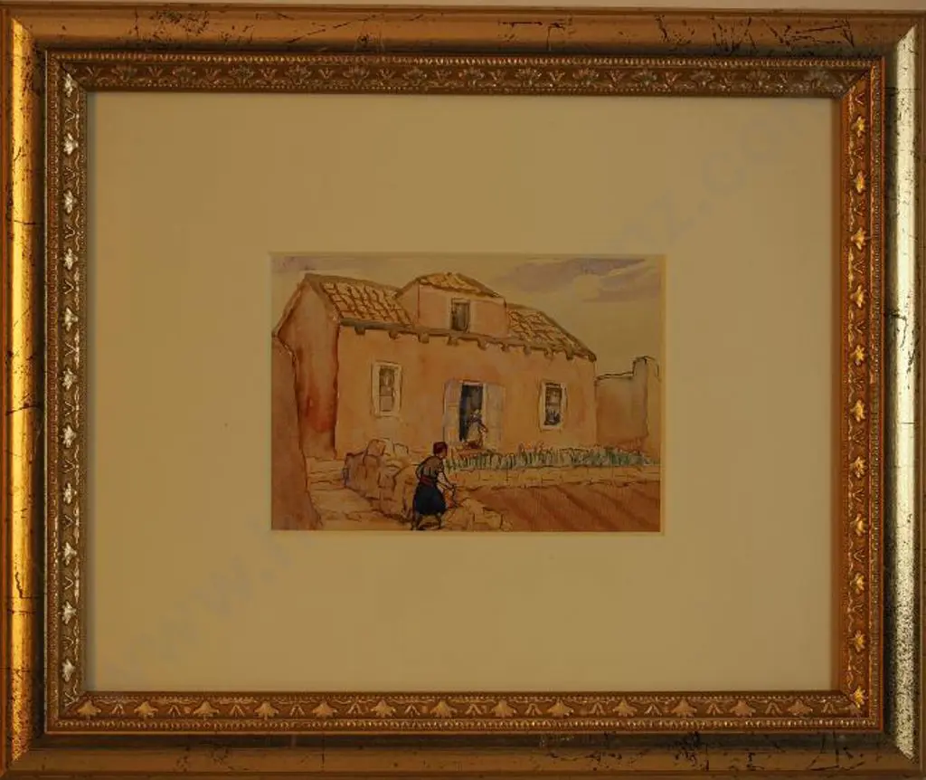 BURGE, Maud (1865-1957) - The Pink House Image 1++