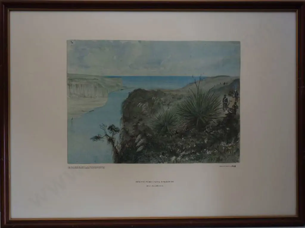 WILLIAMS, E. A. (1824-1898) - Outlying Picket, Patea, 30 March 1865 Image 1++