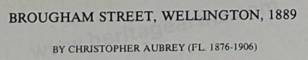 AUBREY, Christopher (Active 1876-1906) - Brougham Street, Wellington 1889 Image 1++