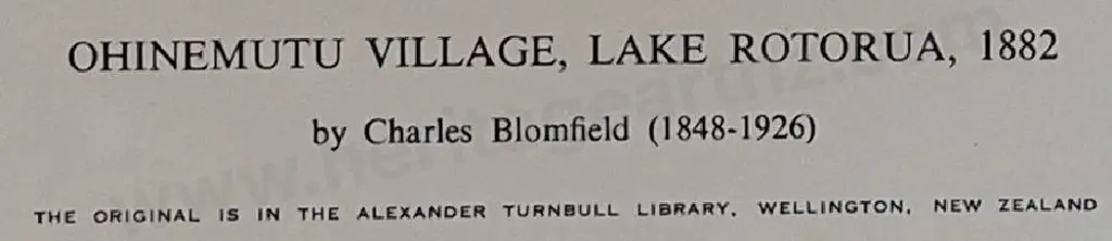 BLOMFIELD, Charles (1848-1926) - Ohinemutu Village, Lake Rotorua 1882 Image 1++