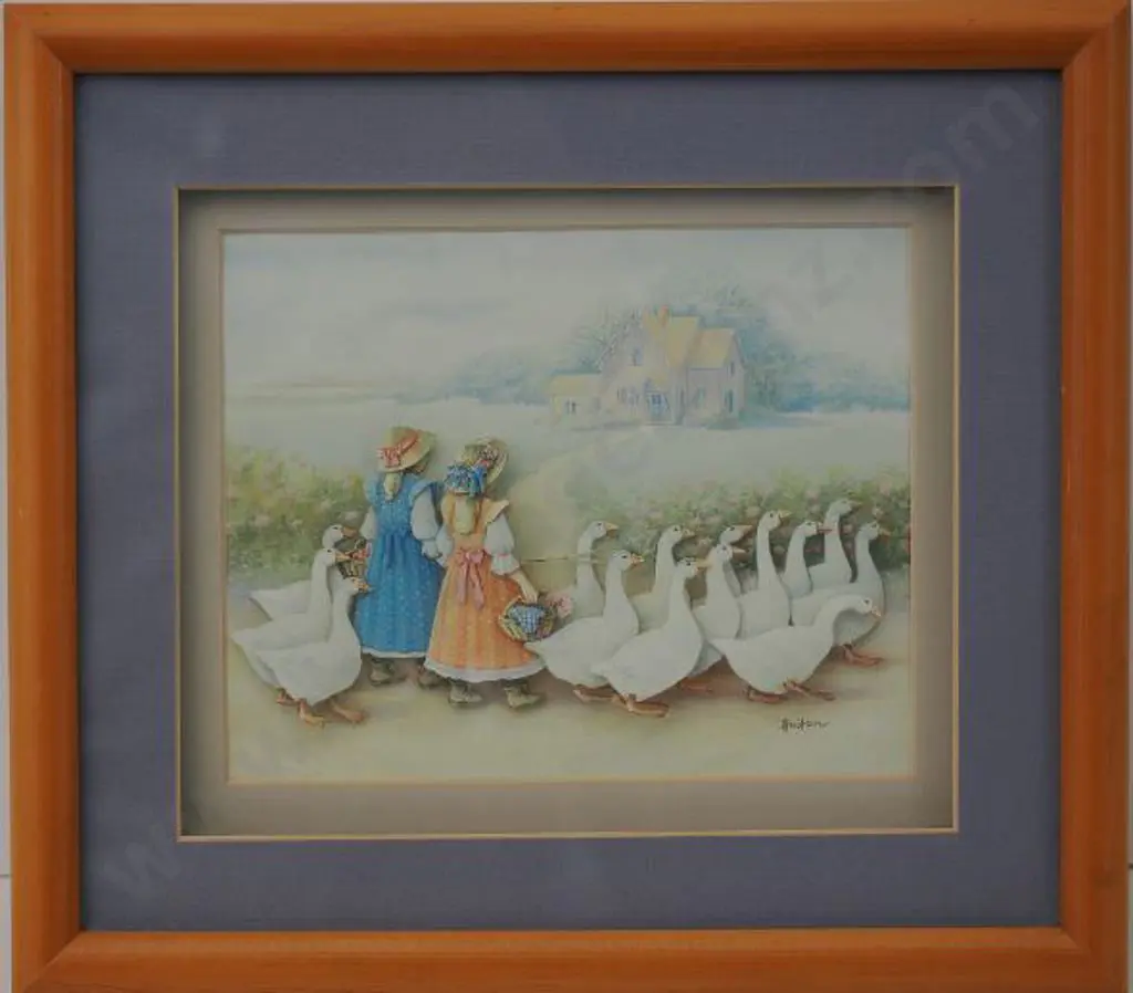 HUTTON - Children with Geese Image 1++