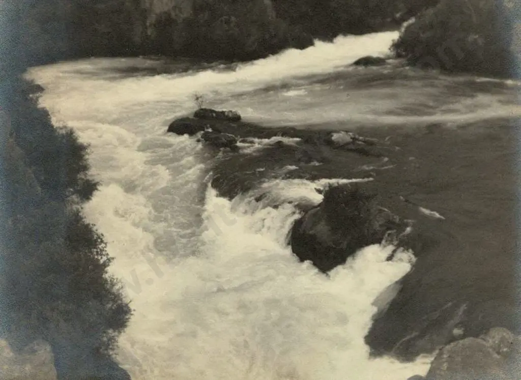 CASBOLT, Frederick Lennard (1896-1987) - Fast Moving River Flowing to Sea Image 1++