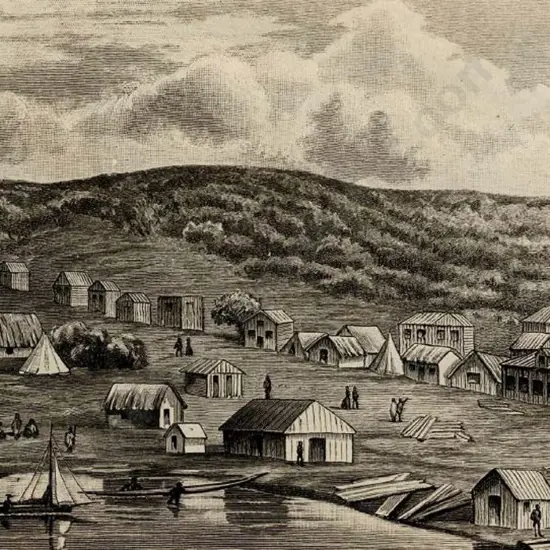 UNKNOWN - Auckland, Shortland Street, 1842 - Repro photo