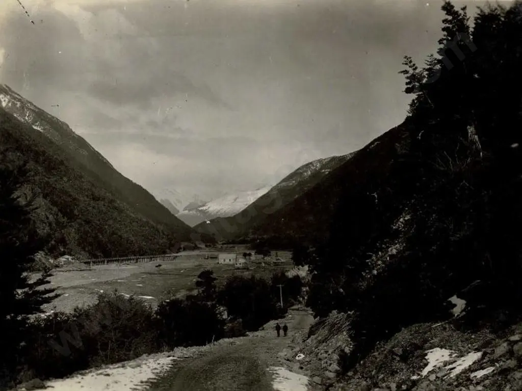 NZ GOVT PUBLICITY (Early 20th Cent.) - In the Mountains on the West Coast Road, c.1910 Image 1++