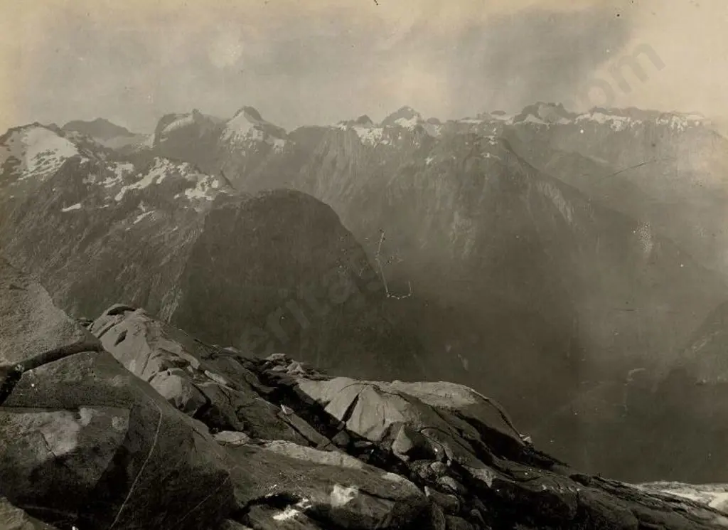 NZ GOVT PUBLICITY (Early 20th Cent.) - View from the Northern Slopes of Mt Hart, c.1910 Image 1++