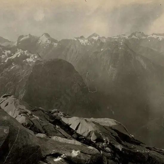 NZ GOVT PUBLICITY (Early 20th Cent.) - View from the Northern Slopes of Mt Hart, c.1910