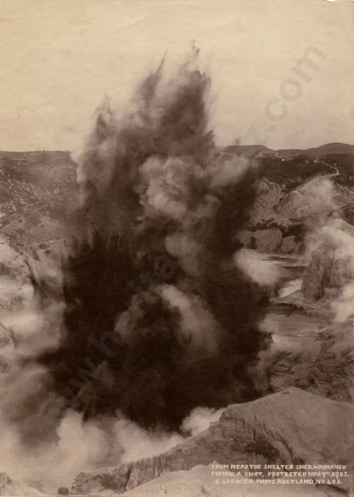 SPENCER, Charles (1854-1933) - Near the Shelter Shed, Waimangu, Nov 7, 1903 Image 1++