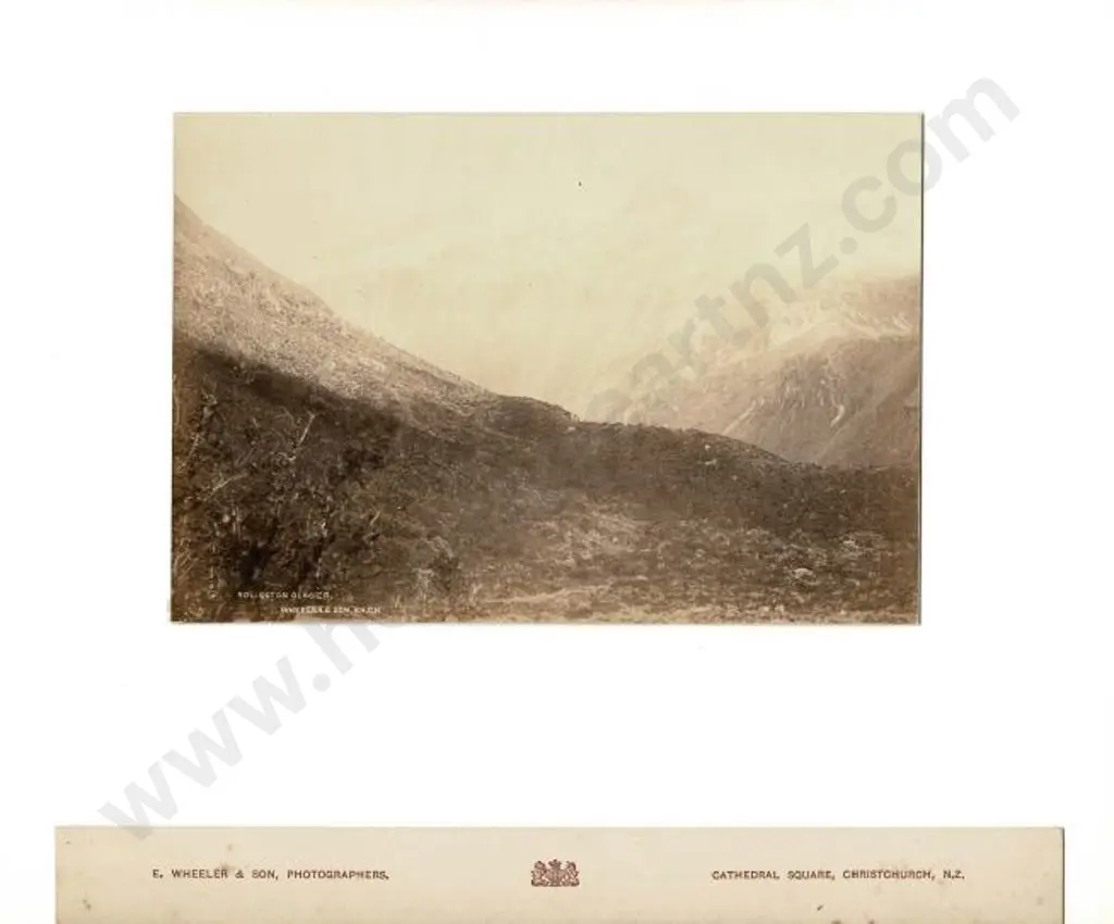 WHEELER, E. & SON - Christchurch (1864-1914) - Rolleston Glacier, c. 1880 Image 1++