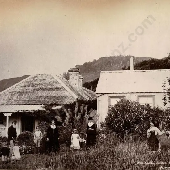 WHEELER, E. & SON - Christchurch (1864-1914) - Haszards House Before Eruption (Tarawera) & Front of McRae's Hotel, Wairoa cx. 1880
