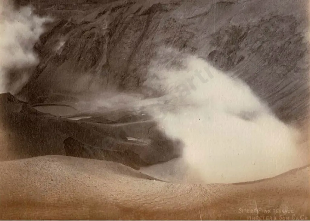 WHEELER, E. & SON - Christchurch (1864-1914) - Site of Pink Terrace (after the Eruption) Image 1++