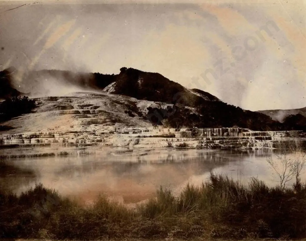 UNKNOWN - Pink & White Terracesm c 1880 Image 1++