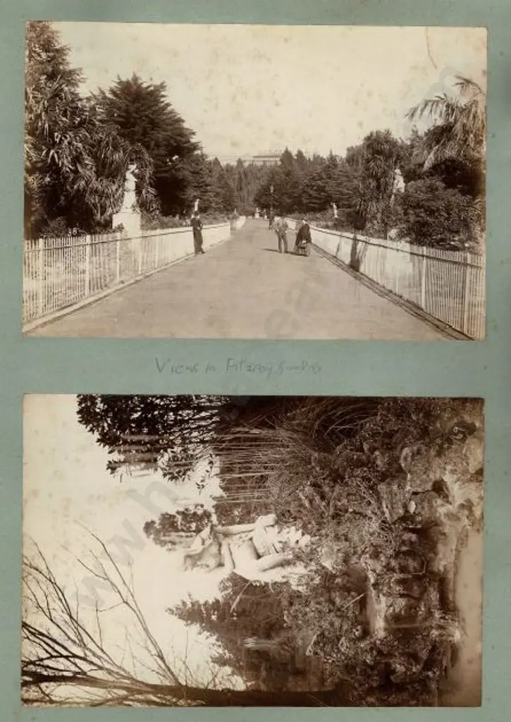 UNKNOWN - Views in Fitzroy Gardens, Melbourne, Australia (19th Century) - 3 Photos Image 1++
