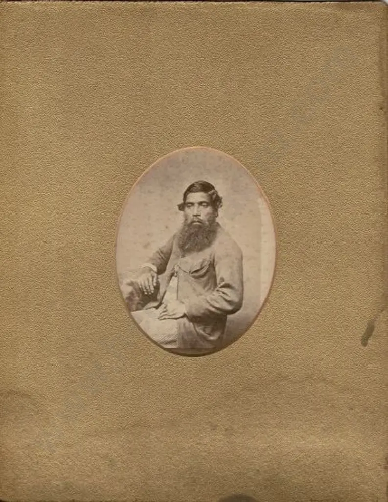 UNKNOWN - Maori in Formal Studio Setting - Late 19th Century Image 1++