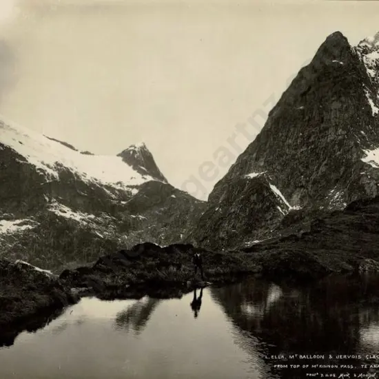 MUIR & MOODIE - Dunedin (1898-1916) - Lake Ella, Mt Balloon & Jervois Glacier, 1908