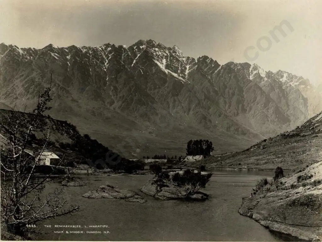 MUIR & MOODIE - Dunedin (1898-1916) - The Remarkables, Lake Wakatipu, c.1905 Image 1++