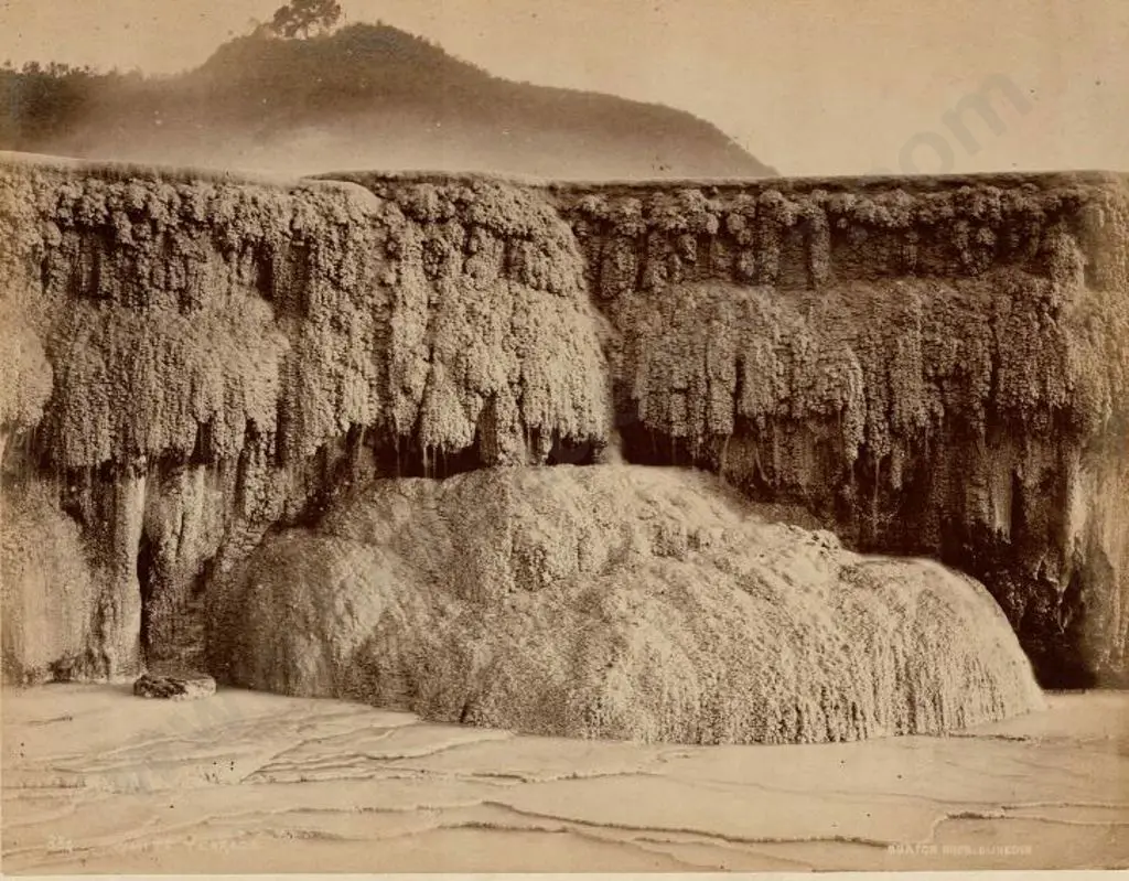 BURTON BROS - Dunedin (1870s-1890s) - White Terraces c. 1880 Image 1++