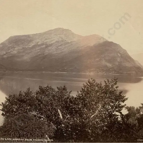 BURTON BROS - Dunedin (1870s-1890s) - Lake Wanaka from Pigeon Island, c. 1880