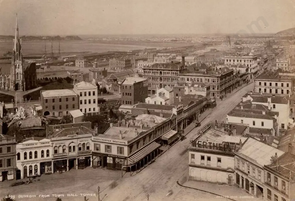 BURTON BROS - Dunedin (1870s-1890s) - Dunedin From Town Hall Tower, c. 1880 Image 1++