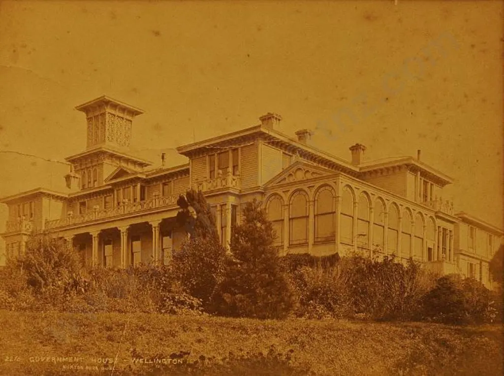BURTON BROS - Dunedin (1870s-1890s) - Government House, Wellington, c. 1880-90 Image 1++