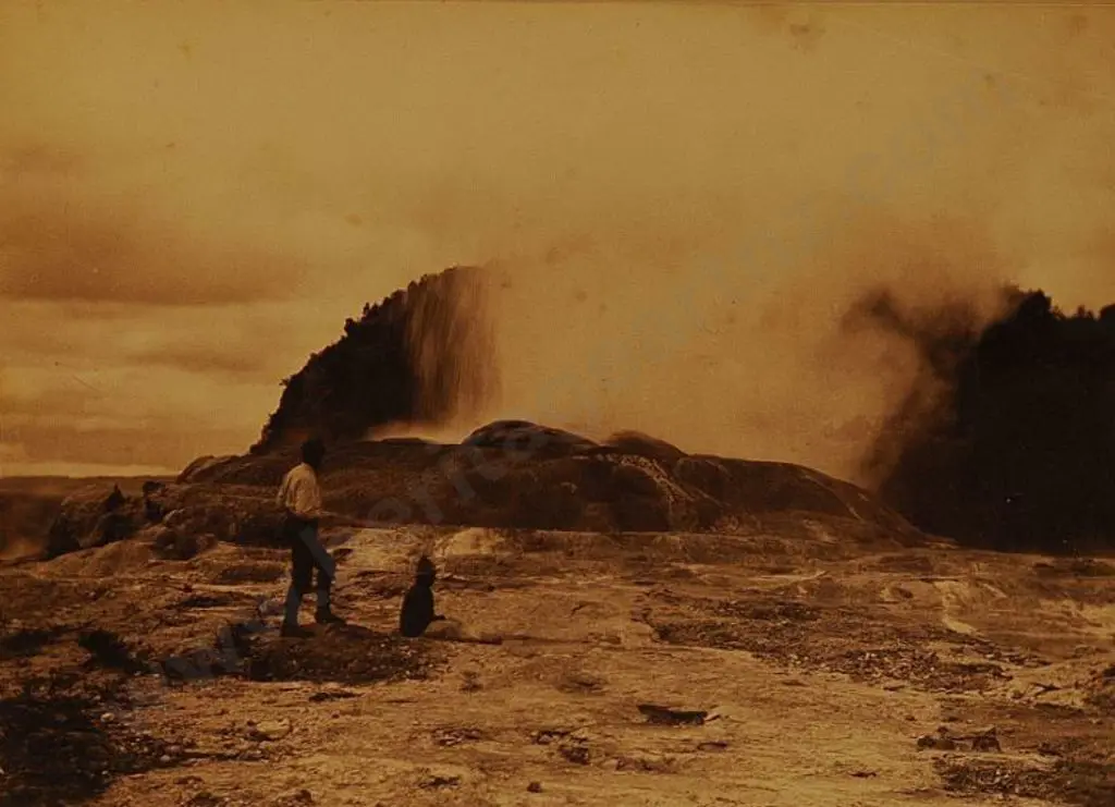 MARTIN, Josiah (1843-1916) - attrib. - Geyser, Whakarewarewa, c. 1895 Image 1++