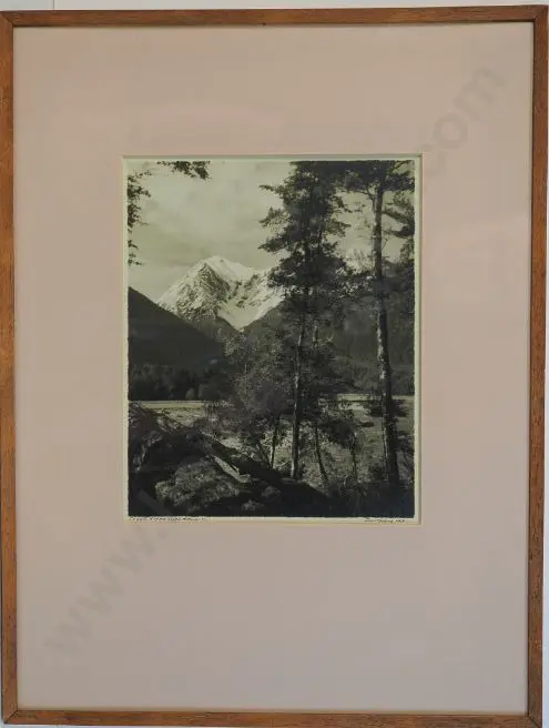 CHANCE, George (1885-1963) - En Route Milford Sound Highway Image 1++