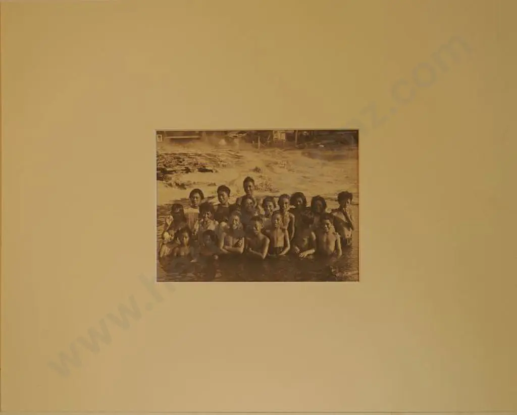 CLARK, Charles Troughton (1890-1979) - Maori Children in Hot Pool, Rotorua c. 1930s Image 1++