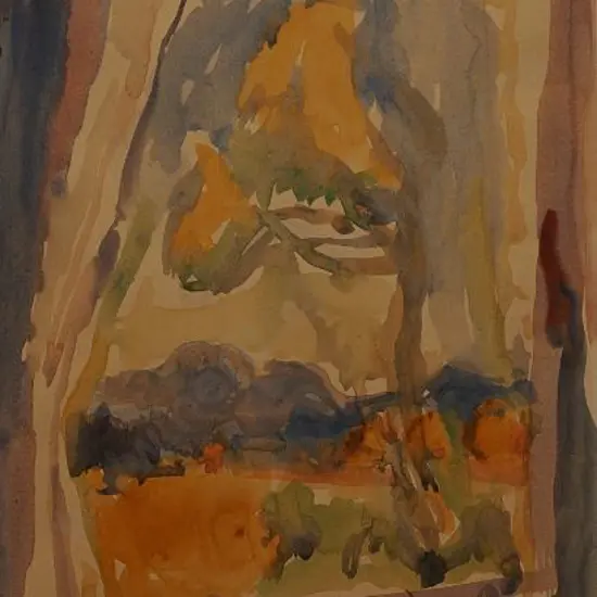 WOOLLASTON, Sir M. Tosswill (Toss) (1910-1998) - View of Garden Through the Window, 1971 - purchased from the Peter McLeavey Gallery in 1972 and never before been to auction.