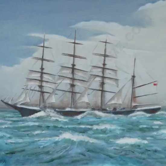 WALTON F. (20th Cent.) - Pamir Sailing Ship