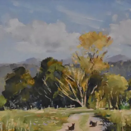 WLSON, Nigel (1957-) - Kimberley on the Dog Walk