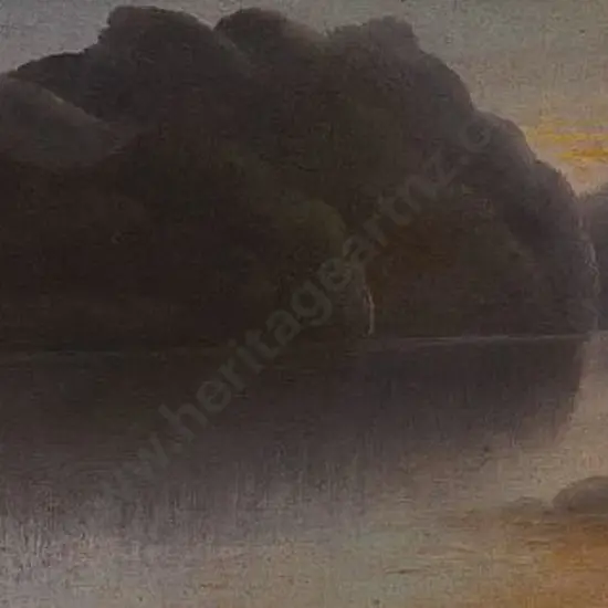 YOUNG, Charles [Chas] (c.1884-1918) - Harbour Inlet with Native Bush