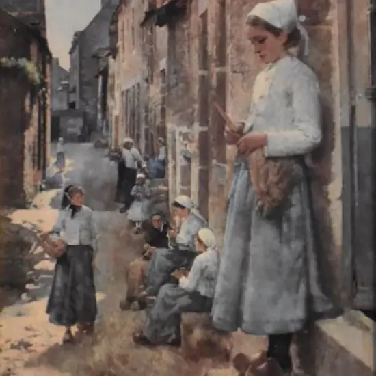 FORBES, Stanhope (1857-1947) - A Street in Brittany