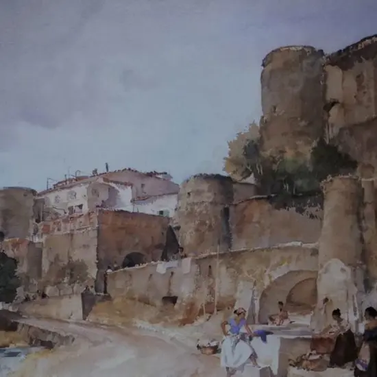 FLINT, Sir William Russell R.A. (1880-1969) - Gossipers at le Castellet